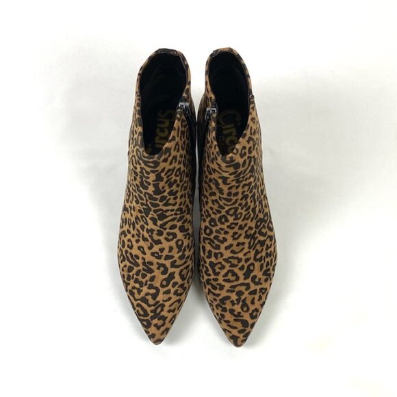 New Circus By Sam Edelman Leopard Kirby Kitten Heel Bootie 7 1/2 - Picture 5 of 9